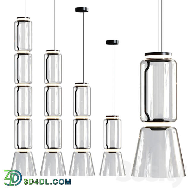 Cone Noctambule Suspension Collection Pendant light 3D Models