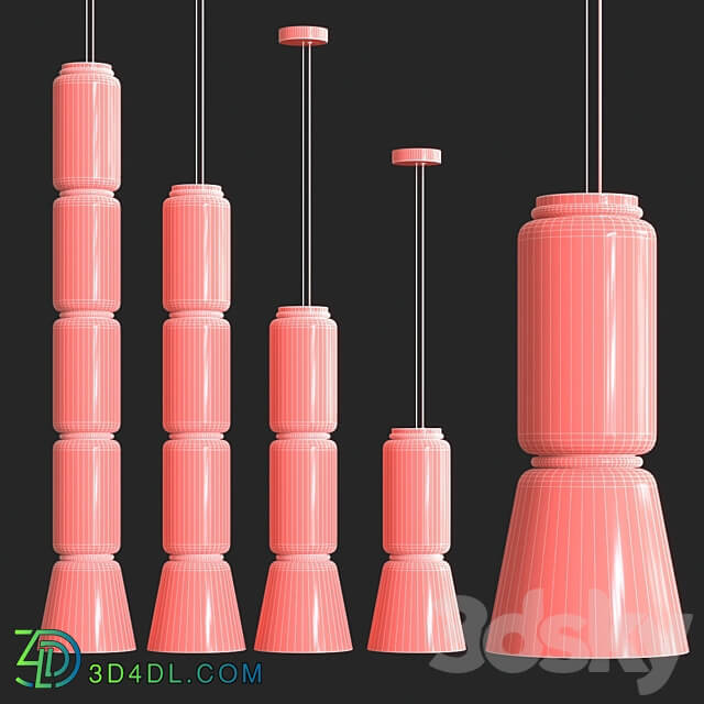 Cone Noctambule Suspension Collection Pendant light 3D Models