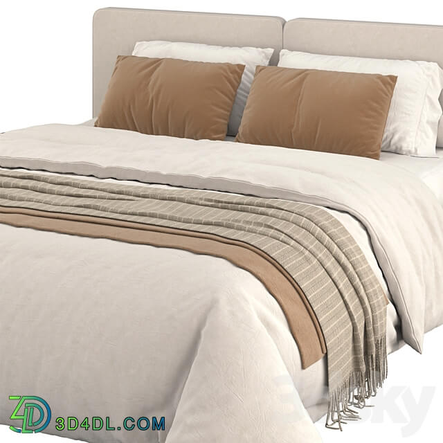 Bed Minotti tatlin cover Bed 3D Models