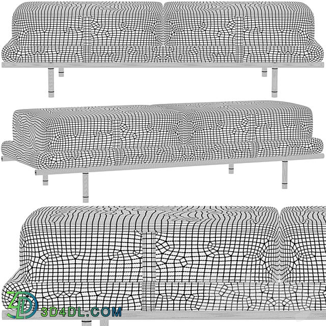 Bench Flou New Bond 3D Models