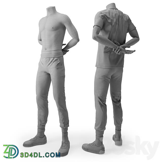 Mannequin tracksuit Clothes 3D Models