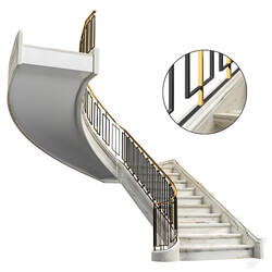 Neoclassical staircase 3D Models 