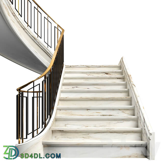 Neoclassical staircase 3D Models