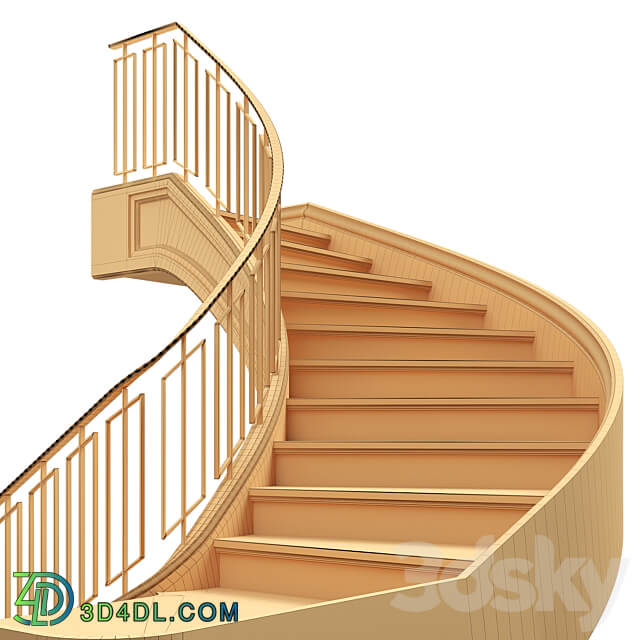 Neoclassical staircase 3D Models