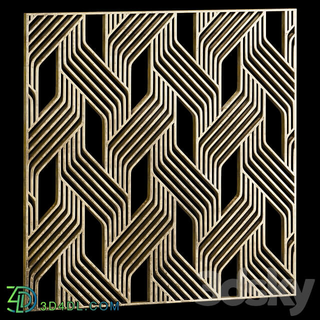 Set of square decorative panels 24 Other decorative objects 3D Models