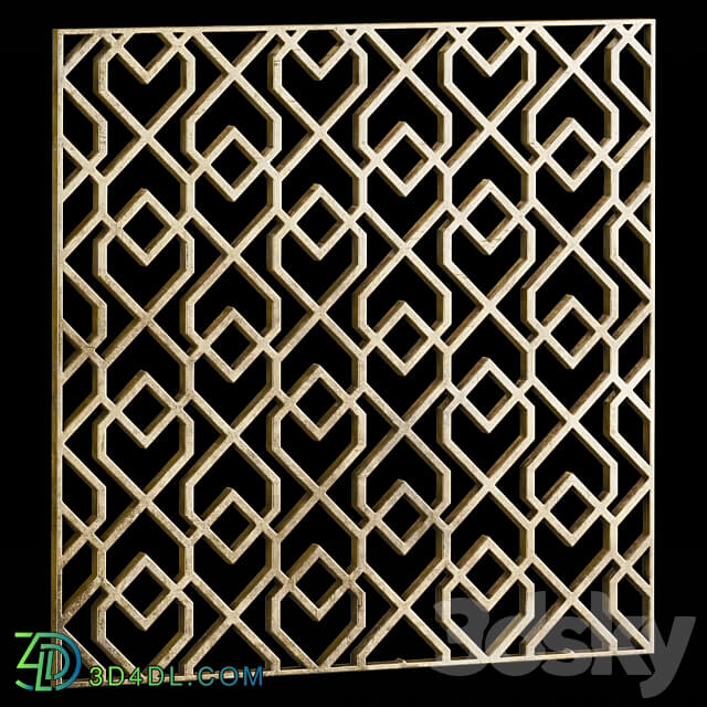 Set of square decorative panels 24 Other decorative objects 3D Models