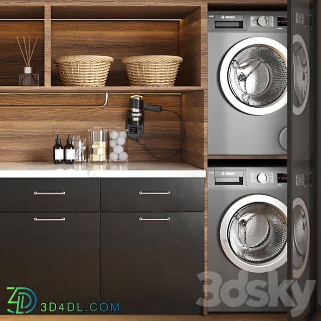 Laundry Room 003 Bathroom accessories 3D Models