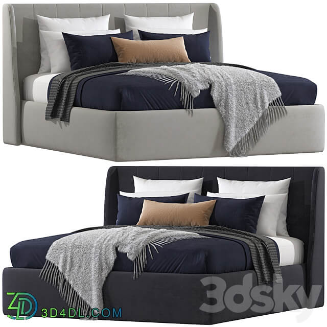 Double bed 81. Bed 3D Models