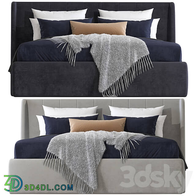 Double bed 81. Bed 3D Models