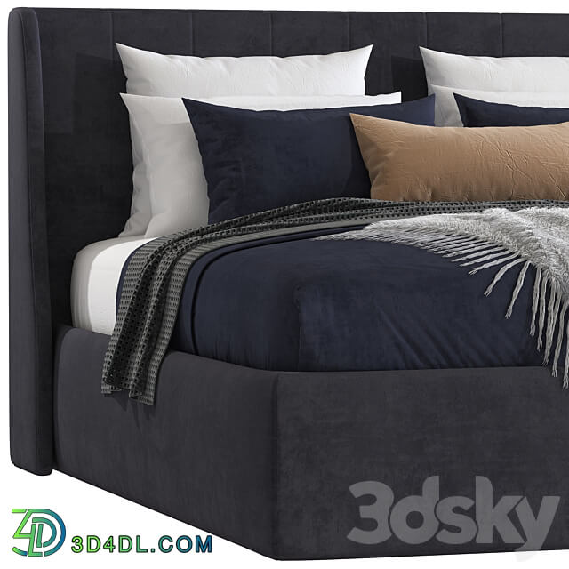 Double bed 81. Bed 3D Models