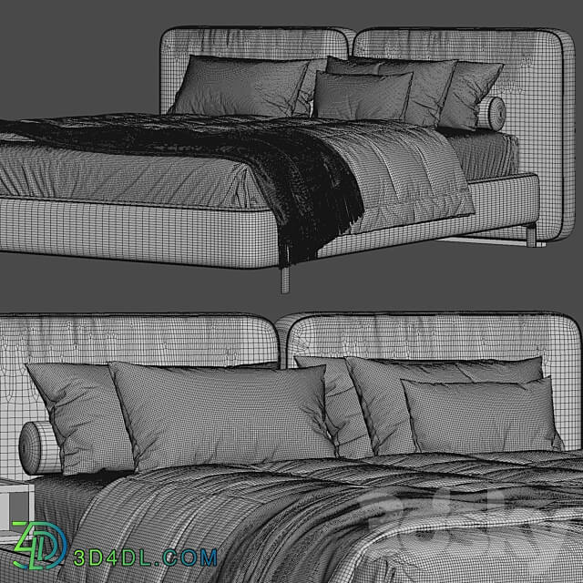 Minotti Tatlin Cover Bed Bed 3D Models