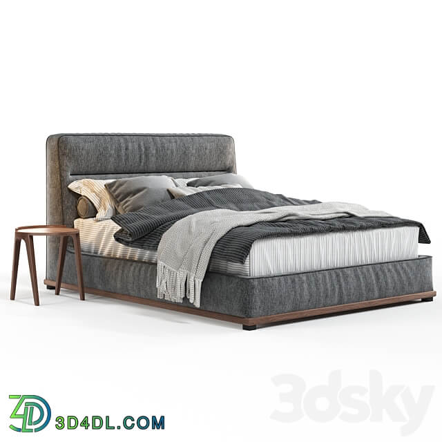 Bed Porada KIRK BED with round tables Porada Deck Bed 3D Models