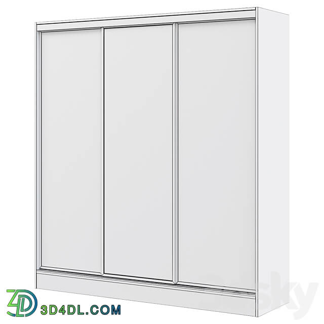 Wardrobe Sliding wardrobe 3 door Loft 210x230 cm Wardrobe Display cabinets 3D Models