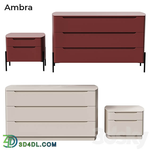 Mercantini Ambra Sideboard Chest of drawer 3D Models