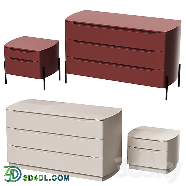 Mercantini Ambra Sideboard Chest of drawer 3D Models