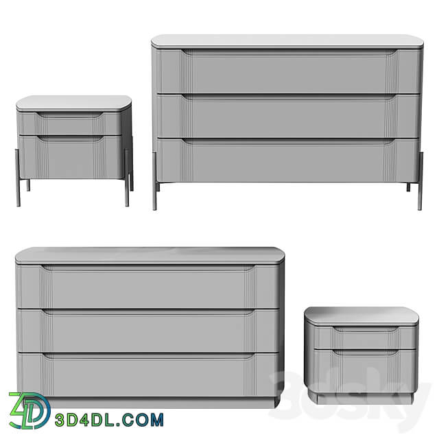 Mercantini Ambra Sideboard Chest of drawer 3D Models