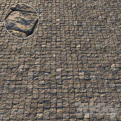 Square paving slab material 02 3D Models 