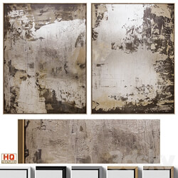 Large Abstract Neutral Wall Art C 433 3D Models 