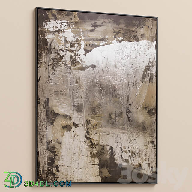 Large Abstract Neutral Wall Art C 433 3D Models