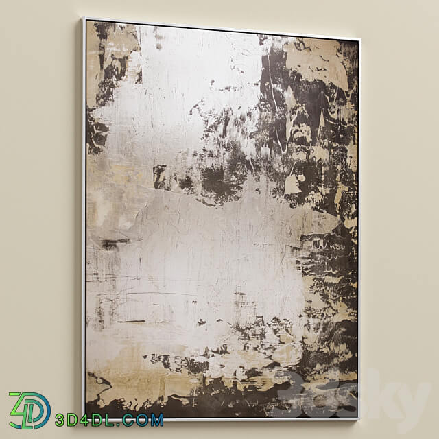 Large Abstract Neutral Wall Art C 433 3D Models