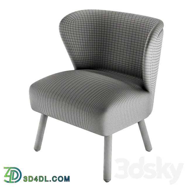 Zara Home Terrycloth Armchair 3D Models