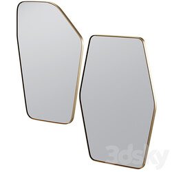 Wall Mirror Shape Brass by Kare Design 3D Models 