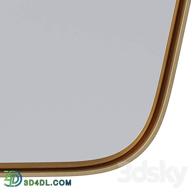 Wall Mirror Shape Brass by Kare Design 3D Models