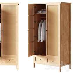Rattan cabinet with filling LA REDOUTE INTERIEURS Wardrobe Display cabinets 3D Models 