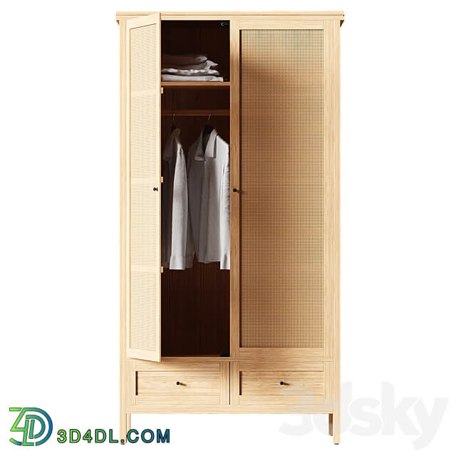 Rattan cabinet with filling LA REDOUTE INTERIEURS Wardrobe Display cabinets 3D Models