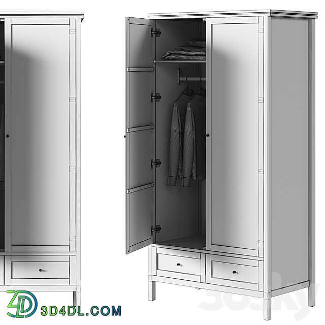 Rattan cabinet with filling LA REDOUTE INTERIEURS Wardrobe Display cabinets 3D Models