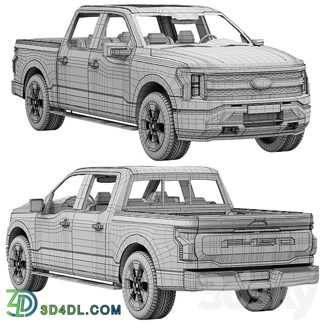 Ford F 150 Lightning 2022 3D Models