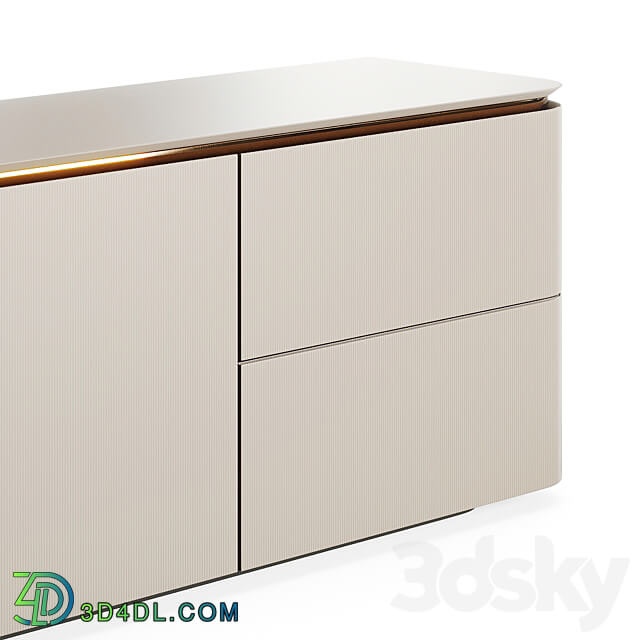 Fendi Edge Cabinet Sideboard Chest of drawer 3D Models