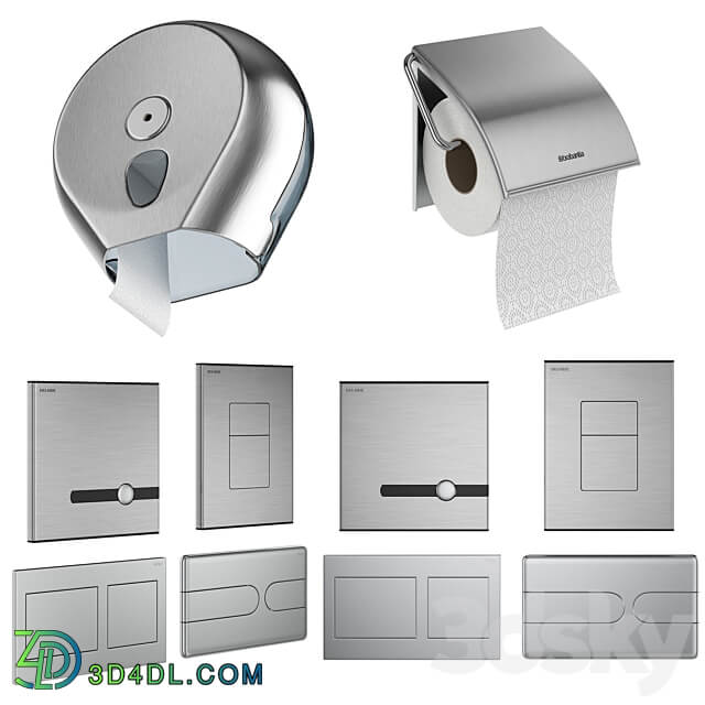 Accessories for public toilets set 151 part 2 3D Models