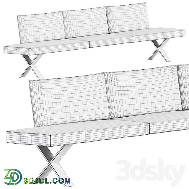 Haas Spencer Bench Soft bench Other soft seating 3D Models