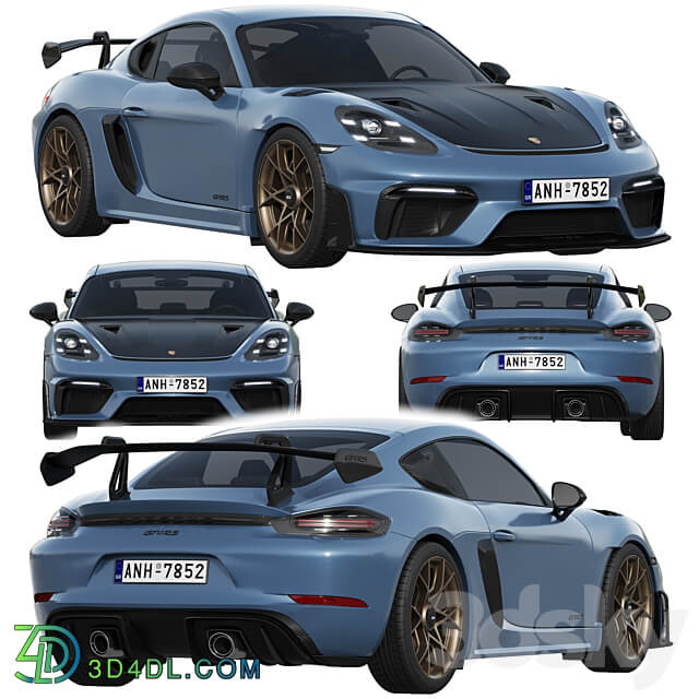 Porsche 718 Cayman GT4 RS 2022 3D Models