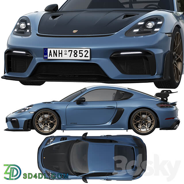 Porsche 718 Cayman GT4 RS 2022 3D Models