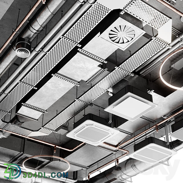 Industrial ceiling 7 3D Models