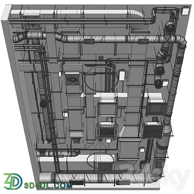 Industrial ceiling 7 3D Models