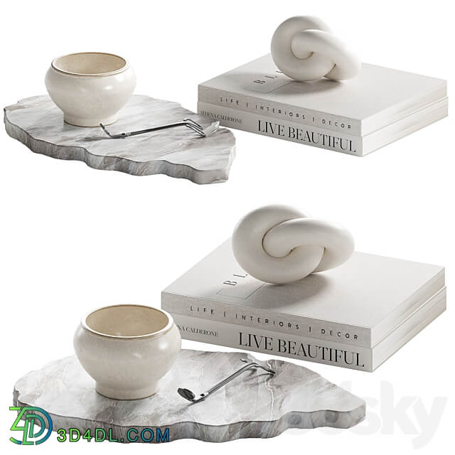 Decorative coffee table set 16 3D Models