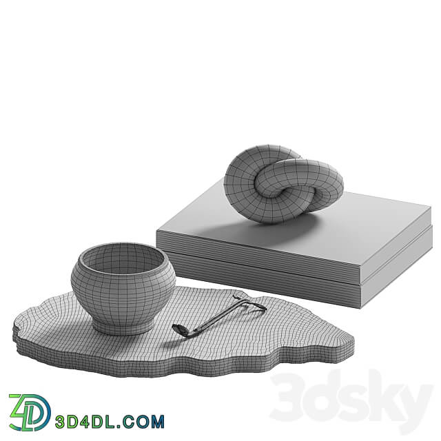 Decorative coffee table set 16 3D Models