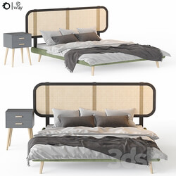 Bed Male table Evaine Bed 3D Models 