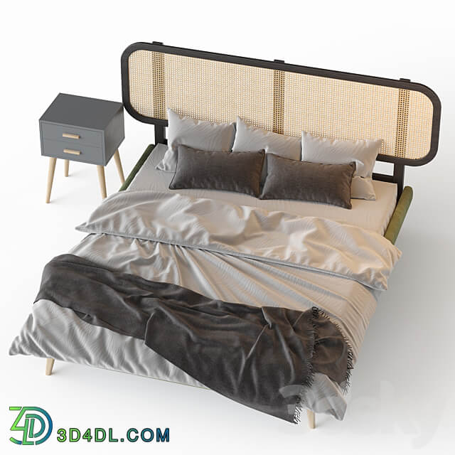 Bed Male table Evaine Bed 3D Models