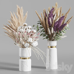 Flower Set 025 Pampas 3D Models 