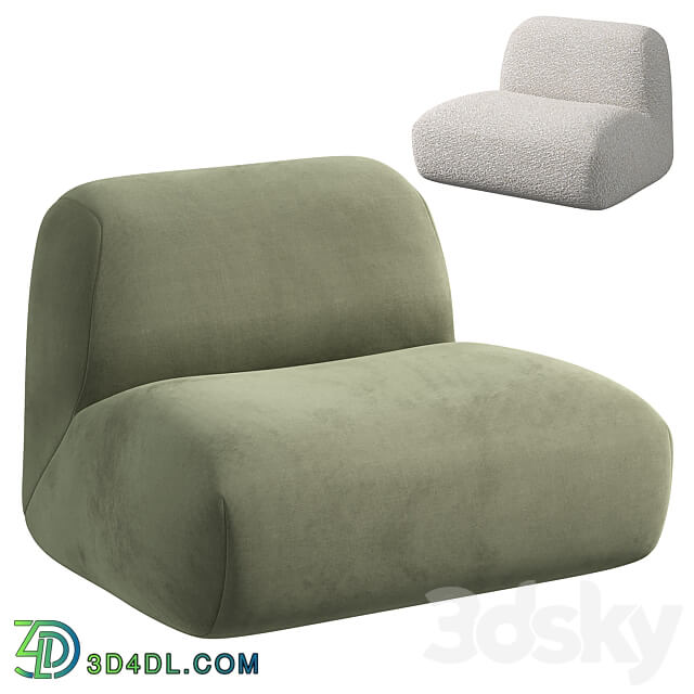 Multi color Options Boconcept Stuffed Floor Teddy Couch Hippo Loveseat Boucle Cloud armchair 3D Models