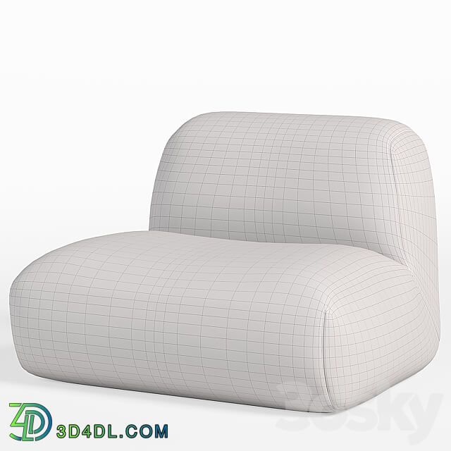 Multi color Options Boconcept Stuffed Floor Teddy Couch Hippo Loveseat Boucle Cloud armchair 3D Models