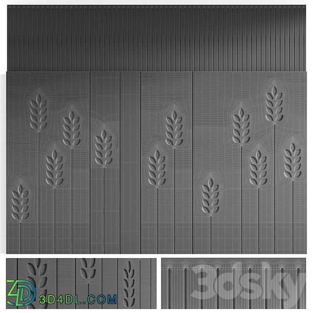 Wall panel Kolos 3D Models