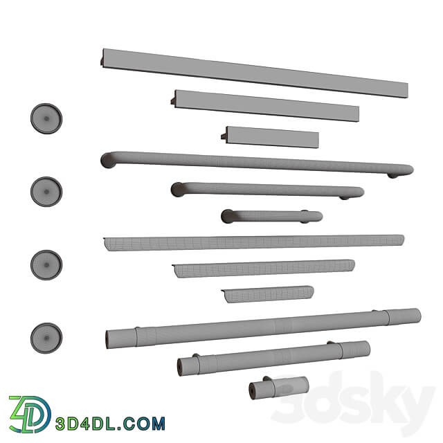 Handle Set 01 Miscellaneous 3D Models