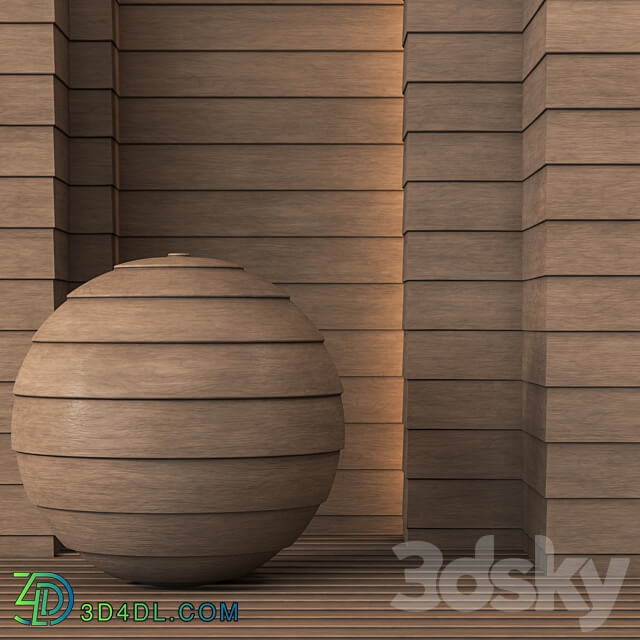 Wooden Facade Texture 4K 2 Color 3D Models