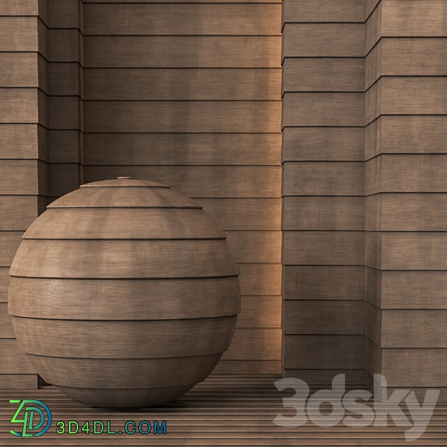 Wooden Facade Texture 4K 2 Color 3D Models