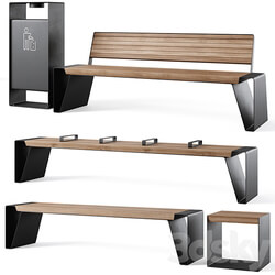Park Benches Radium by mmcite 3D Models 